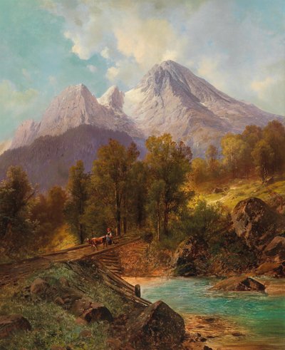 The Watzmann near Berchtesgaden by Karl Millner
